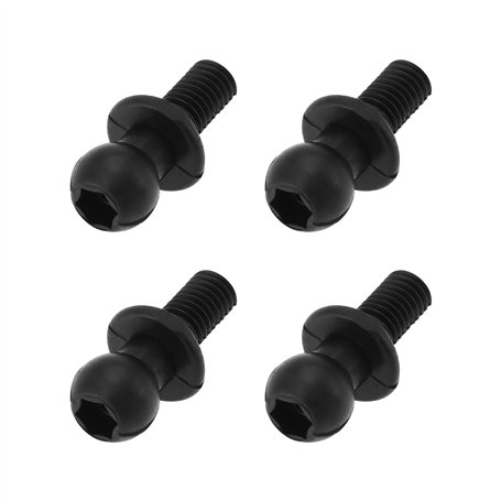 ECSiNG Lot de 4 vis de fixation à tête sphérique pour feu arrière - Vis filetées en plastique - Pièce de rechange 6V0945246 - Co