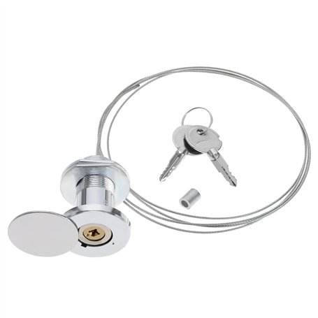 LT Easiyl Serrure de Porte Garage d'urgence avec Fil d'acier et 2 Clés pour Portes de Volets Roulants et Serrure de Portes de Ga