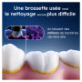 Oral-B Lot De 4 Brossettes De Rechange Radiant White, Authentiques, Noires, Brossage Avancé Grâce Aux Pétales De Polissage pour 