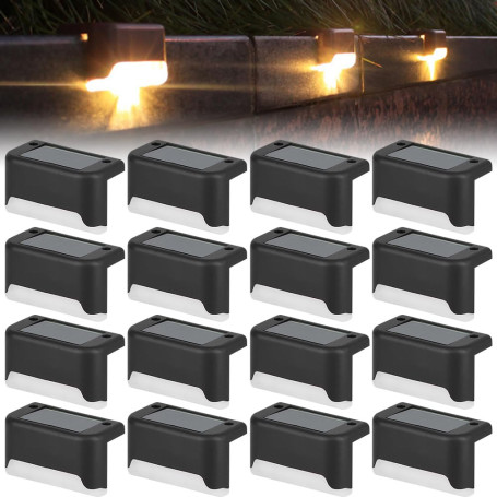 EBKCQ Lot de 16 Lampes Solaires, Eclairage à LED Lampe Solaire Exterieur, Lumières Solaires Exterieure Jardin Blanc Chaud Étanch