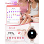 Montre Connectée Femme Ronde Petite Montre Podometre Smartwatch avec Appel Bluetooth Cardiofrequencemetre Oxymetre Chronometre p