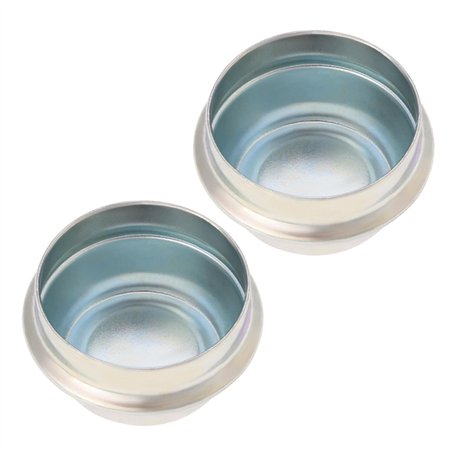 SG Store Lot de 2 cache-moyeux anti-poussière de 40 mm pour roue de remorque - Plaque galvanisée - Convient aux moyeux de remorq