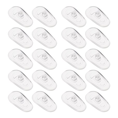 SG Store Lot de 10 paires de plaquettes de nez ovales en silicone - 7 x 14 mm - Compatible avec lunettes de soleil Tom Ford à vi