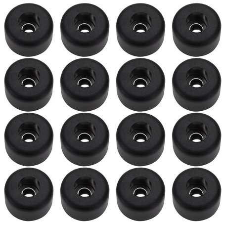 SG Store 16 Pièces Pieds en Caoutchouc de Haut-parleur avec Rondelle en Acier Inoxydable 25x15mm Pieds Ronds en Caoutchouc pour