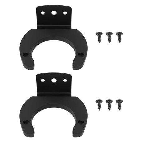 SG Store Lot de 2pcs Supports de Microphone 43x31mm Support Mural pour Microphone sans Fil Pince avec Vis Noir Diamètre 47