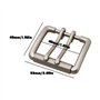 SG Store Lot de 2 Boucles de Ceinture en Cuir à Double Ardillon Diamètre Intérieur 40 Mm Adaptées Aux Sangles de 40 Mm Argent An