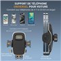 YISH Porte Telephone Voiture：360° Rotation Support Telephone Voiture, [Clip Amélioré] Socles de Téléphone Portable pour Automobi