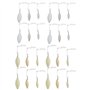 Briny River 24 Pièces Kit de Leurres de Pêche Spinnerbait Willow avec Lame en Nickel Colorado pour La Fabrication de Leurres de