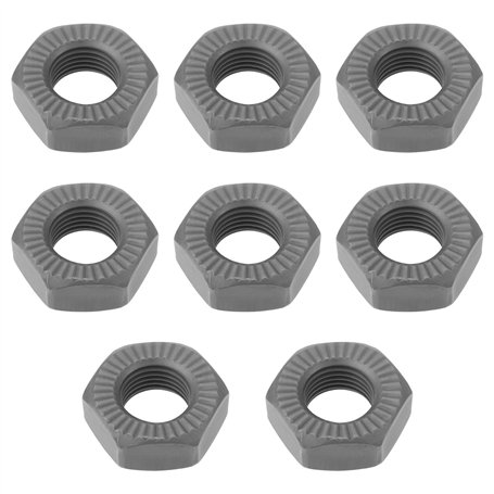 Briny River Lot de 8 écrous d'axe de Vélo 3/8" pour Véhicules Urbains VTT Et Vélos de Ville