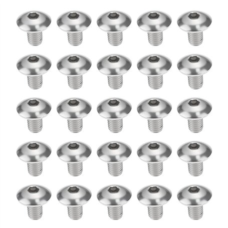 Briny River Lot de 20 Vis de Carénage de Moto M5 X 8 Mm Boulons de Fixation en Acier Inoxydable Compatible avec Honda VFR750