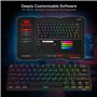 Redragon K530 Draconic 60% Clavier mécanique sans Fil RVB Compact, 61 Touches TKL conçu 5.0 Bluetooth Gaming Keyboard (Noir-Inte