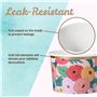 Lot de 50 Pots Glace 266 ml et Coupelles Jetables – Bols en Papier avec Motif Floral et Bord Doré – Pot à Glace Jetable, Coupell