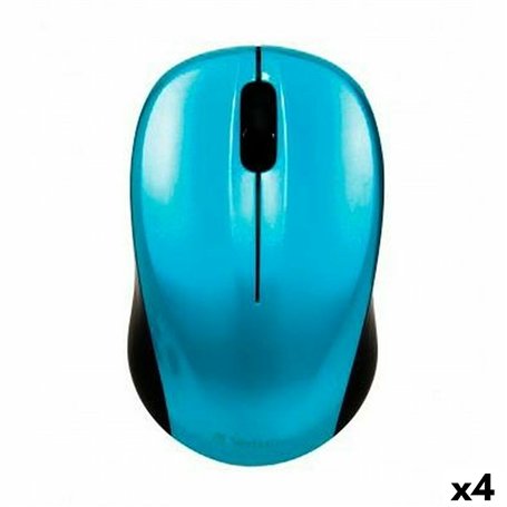 Souris sans-fil Verbatim GO NANO Bleu Noir 1600 dpi (4 Unités)