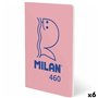 Carnet Milan Rose A5 24 Volets (6 Unités)