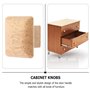 Angoily 10Pcs Boutons En Bois Massif CarréS Pour Meubles, Poignee De Meuble Cuisine, Poignée Meuble PoignéEs De Tiroir Pour Armo