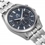 Orient Stretto RA-TX0303L10B Montre chronographe solaire 43 mm Cadran bleu marine Bracelet en acier pour homme RA-TX0303L10B Doi