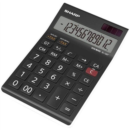 Sharp El-125Twh Bureau Calculatrice de Bureau – Noir/Blanc