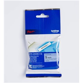 Brother MK521BZ Cassette de Ruban 9 mm Noir sur Bleu 8M