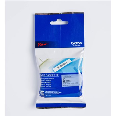Brother MK521BZ Cassette de Ruban 9 mm Noir sur Bleu 8M