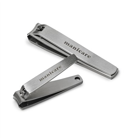 Manicare Lot de 2 coupe-ongles petit et moyen en acier inoxydable pour une coupe précise des ongles des pieds et des mains