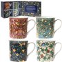 LEONARDO lesser and pavey LP93068 Mug en céramique | William Morris | Lot de 4 accessoires 12 x 8 x 9 cm