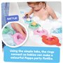 Tomy Toomies Pool Party de Peppa - 5 bouées à Anneau Flottant avec 5 Figurines Peppa Pig et Ses Amis - Jouets sensoriels pour bé