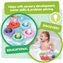Tomy Toomies Pool Party de Peppa - 5 bouées à Anneau Flottant avec 5 Figurines Peppa Pig et Ses Amis - Jouets sensoriels pour bé