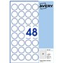 AVERY - 480 étiquettes Jet d'encre blanches brillant 30mm Rondes