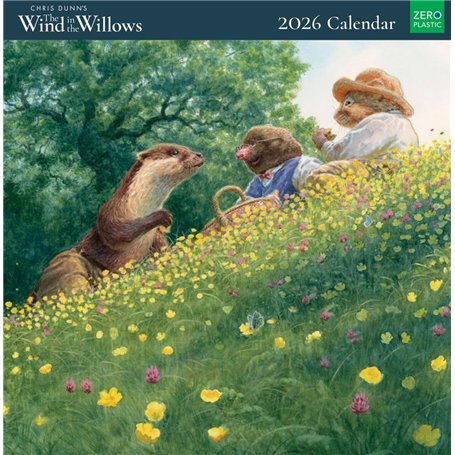 Museums & Galleries Calendrier mural 2026 Wind in the Willows – Calendrier mural mensuel au Royaume-Uni – Planificateur mural 20