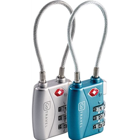 Go Travel Combi 360 Lot de 2 câbles à combinaison TSA Lock 375-0000360 Taille Unique Métal