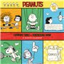 Calendrier mural 2025 Peanuts 17 mois d'août 2024 à décembre 2025 avec affichage mensuel