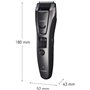 Panasonic ER-GB80-H503 Tondeuse à Barbe, Cheveux et Corps pour Hommes, Portative Étanche Sans Fil, 39 Longueur Réglables, 3 Acce