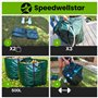 2 X Résistant Jardin Sac Déchets Ordures Superflues Pelouse Sac Imperméable Couleur vert foncé