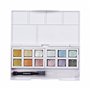 Derwent - Palette de Peintures Aquarelles Métalliques avec 12 Demi-Godets, Idéale pour la Peinture et les Loisirs Créatifs, Qual