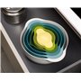 Joseph Joseph Duo Set de préparation des aliments compact 6 pièces avec bols à mélanger, tasses à mesurer et passoire, multicolo