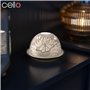 Cello Photophore en Porcelaine – Motif Tournesol & Papillon avec Projection 3D et Message pour Bougies Chauffe-Plat parfumées ou