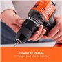 BLACK+DECKER Marteau perforateur sans fil 18V POWERCONNECT, moteur sans balais, couple 50 Nm, mandrin sans clé 13 mm – Unité san