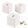 Baker Ross Tirelires en Forme de Cube à décorer (Paquet de 3) - Loisirs créatifs pour Enfants