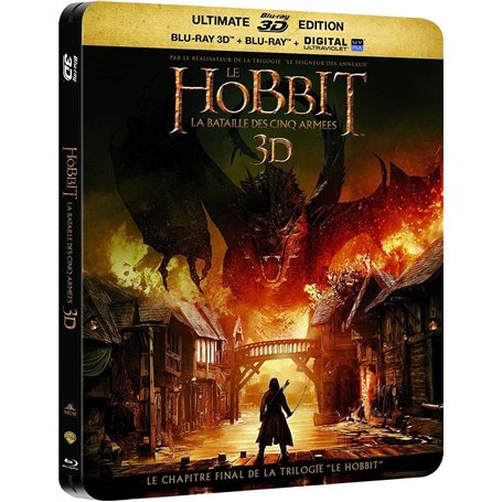 Le Hobbit : La bataille des cinq armées - Édition Limitée SteelBook - Blu-ray 3D + 2D [Combo Blu-ray 3D + Blu-ray + Copie digita