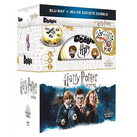 Harry Potter : L'Intégrale 8 films + Jeu de société DOBBLE Harry Potter (Boitier métal : 55 cartes) [Blu-ray] [+ 1 jeu Dobble]