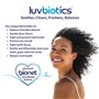 Luvbiotics rince-bouche avec des probiotiques et du xylitol. Favorise les bonnes bactéries pour une haleine fraîche, des gencive