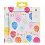 Talking Tables 20 x serviettes Joyeux Anniversaire smiley jetables pour fête enfants 1er anniversaire vaisselle recyclable embal