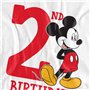 Mickey Mouse 2nd Birthday Unisex Kids T Shirt, Blanc, 3-4 Ans Garçon