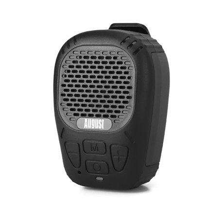 August MS550 Enceinte Portable Bluetooth 5.3 à Clip avec Aimant et Microphone - Autonomie 30H