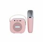 Hello Kitty Mini haut-parleur de karaoké LED sans fil avec microphone Bluetooth Rose Changement de couleur