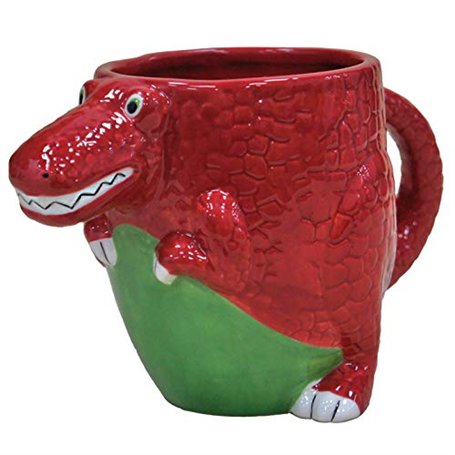 Crockery Critters Tasse des créatures T Rex Dinosaur de vaisselle de Deluxebase. Tasse formée mignonne et animale de nouveauté p