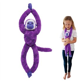 Deluxebase EcoBuddiez Tree Huggers - Singe-Écureuil Violet de Peluche bébé à Suspendre de 72 cm fabriquée en Bouteilles Plastiqu Deluxebase EcoBuddiez Tree Huggers - Singe-Écureuil Violet de Peluche bébé à Suspendre de 72 cm fabriquée en Bouteilles Plastiqu