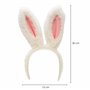 TRIXES Bandeau avec oreilles de lapin de Pâques - Blanc et Rose - Accessoire de Costume de Robe de Fantaisie