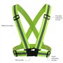TRIXES Harnais de Sécurité Réfléchissant Haute Visibilité Réglable - Gilet Vert Fluorescent Unisexe