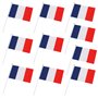 10 drapeaux Français en nylon tricolore à main pour le 14 Juillet TRIXES